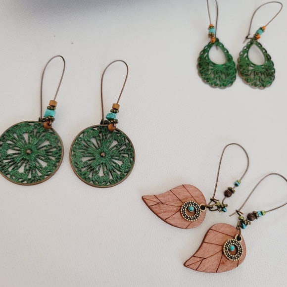 BOHO Lot of 6 Pairs of Earrings - Picture 4 of 9